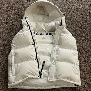 Aritzia Super Puff White Vest